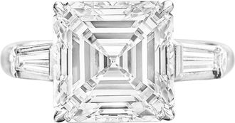 Verde 3ct IGI Certified Lab-grown Emerald Square Cut Diamond Ring