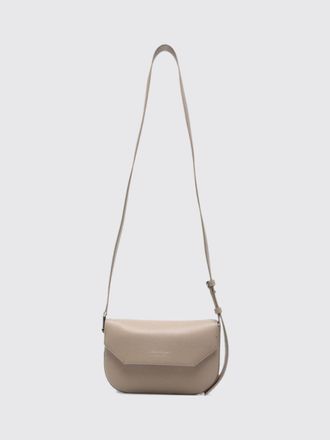 Emporio Armani Mini borsa a tracolla in pelle a grana con patta magnetica