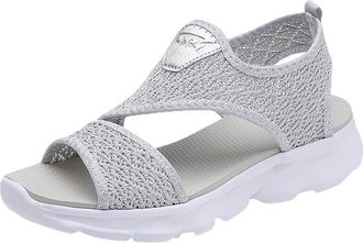 Generic Womens Sandals Summer 2024 Leisure Sandals Orthopaedic Sandals Flat Sandals Mules Women with Foot Bed with High Heels Roman Sandals & Slides for Women