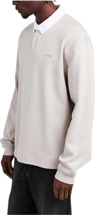 HUGO BOSS Lange Mouwen Polo - Heren - Polos - Grijs - XL - Katoen - Tops