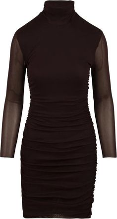 Aniye By Crush Norma Short Dress - Dames - Korte kleedjes - Bruin - XS - Polyester - Kleedjes