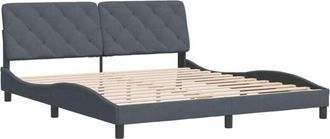 vidaXL Estructura De Cama Sin Colch&oacute;n Terciopelo Gris Oscuro 180x200cm Vidaxl