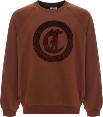Just Cavalli Sweatshirt - Heren - Sweatshirts - Bruin - S - Hoodies & sweatvesten