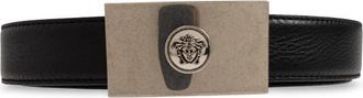 Versace Omkeerbare leren riem 3 cm - Heren - Riemen - Zwart - 85 CM - Leer - Accessoires