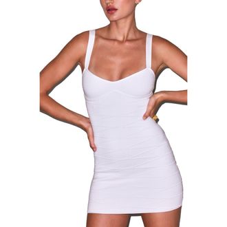 Fleur du Mal Bandage Dress in Ivory at Nordstrom, Size X-Small