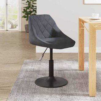 vidaXL Silla De Comedor De Terciopelo Gris Oscuro Vidaxl