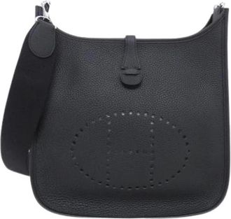Herm&egrave;s Pre-owned Evelyne Schoudertas - Dames - Vintage Schoudertas - Zwart - ONE Size - Leer - Vintage