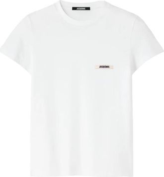 Jacquemus Witte korte mouw T-shirt voor vrouwen - Dames - T-shirts - Wit - L - Tops