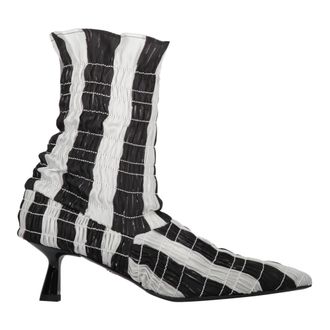 Amy Crookes Schoenen, Dames, Veelkleurig, 40 EU, Leer, Fabric Enkellaarsjes