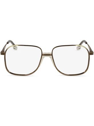Victoria Beckham square-frame glasses - Gold