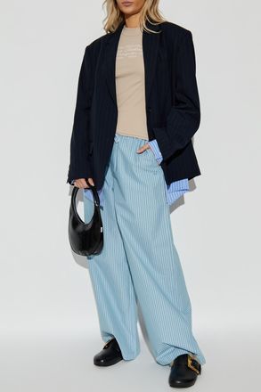 Acne Studios T-shirt With Print, Womens, Beige