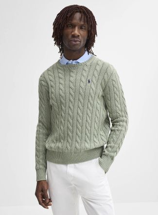 Polo Ralph Lauren Polo Shirt Ralph Lauren - Mens Embroidered rider twisted-cable sweater