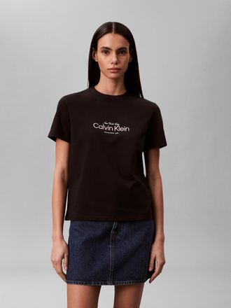 Calvin Klein Jeans T-Shirt CALVIN KLEIN JEANS, Damen, Gr. XXL (46), schwarz, Web, Obermaterial: 100% Baumwolle, unifarben, klassisch normal, Rundhals, eingesetzt abgeste