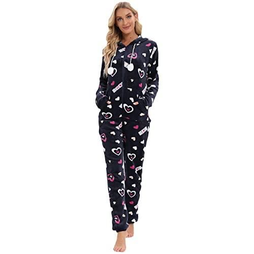 Wyongtao Pyjama Femme Hiver Pilou Polaire Ensembles De Pyjama