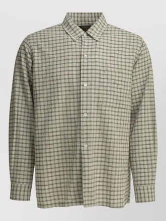 Beams Plus button down checked shirt chest pocket
