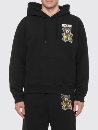 Moschino Cotton Hoodie with Teddy Bear Print