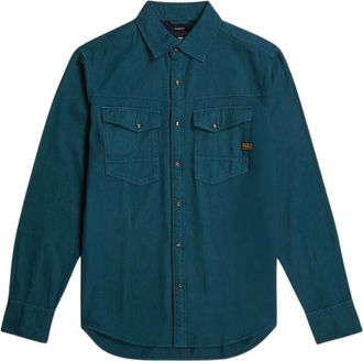G-Star Hombre, Camisas, Azul, Talla: L