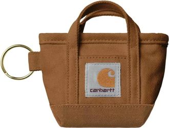 Carhartt Work in Progress Mini Tote Bag Sleutelhanger - Dames - Shoppers - Bruin - ONE Size - Katoen - Tassen