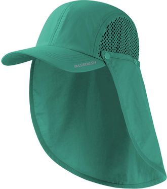 Bassdash UPF 50+ Foldable Fishing Hat Baseball Cap with Removable Neck Flap Portable for Men Women Golf Hiking