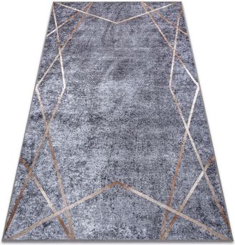 RugsX Rugsx - Alfombra Lavable Miro 51233.809 Geom&eacute;trico Antideslizante - Gris Grey 160x220 Cm