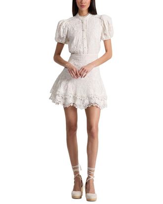 Alice & Olivia Alice + Olivia Loryn Embroidered Shirtdress