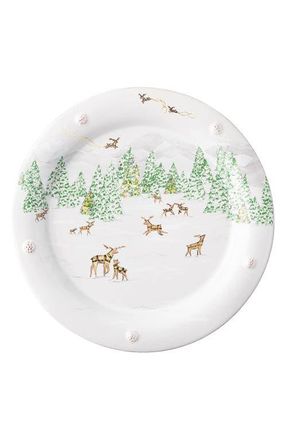 Juliska Berry & Thread North Pole Dinner Plate in White Multi at Nordstrom