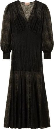 Twinset Twin-set Jurken - Dames - Maxi kleedjes - Zwart - S - Kleedjes
