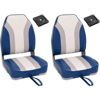 vidaXL Sillas Plegables Para Barco Con Respaldo Alto 2 Unidades Vidaxl