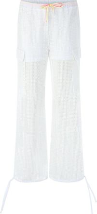 Marc Cain Washington Wide Fit Broek - Dames - Wijde Broeken - Wit - M - Broeken