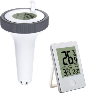 OEM Term&oacute;metro Flotante Inal&aacute;mbrico Para Piscinas, Term&oacute;metro Digital Conectado Con Receptor De Radio Lcd, Alcance De Hasta 60 M, Apto Para Uso En Exterio