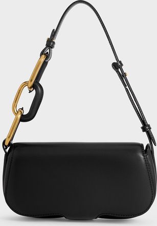 Charles & Keith Kora Metallic-Accent Elongated Bag