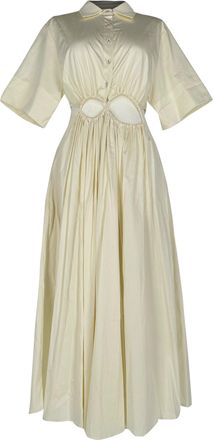 Cult Gaia Keegan Cutout Midi Dress in White Cotton