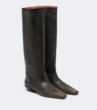 PARIS TEXAS Bettina leather knee-high boots