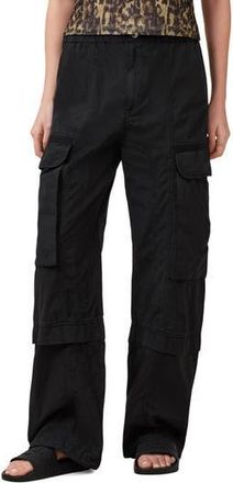 AllSaints Barbara Cargo Pants in Black at Nordstrom Rack, Size 12 Us / 16 Uk