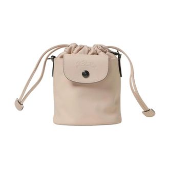 Longchamp Bucket Bags, female, Beige, Size: ONE SIZE Leather Top Handle Bag