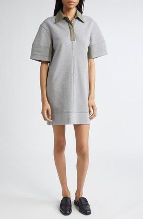 3.1 Phillip Lim Mixed Media Polo Minidress in Grey Melange-Army at Nordstrom Rack, Size X-Small