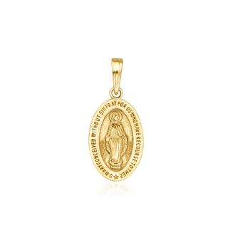 Canaria Canaria 10kt Yellow Gold Miraculous Medal Pendant
