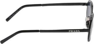 Prada SPRD53C055E7AB Metal Rectangular Sunglasses - Gray