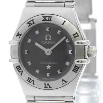 Omega Pre-owned Watches, female, Black, Size: ONE SIZE Pre-owned Stainless Steel watches