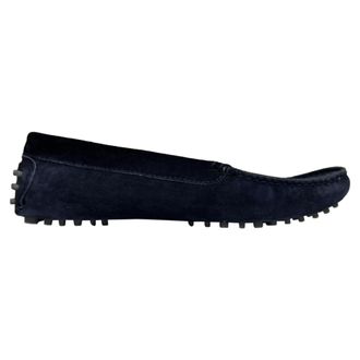 Manolo Blahnik Manolo Blahnik Loafers in marineblauw suede