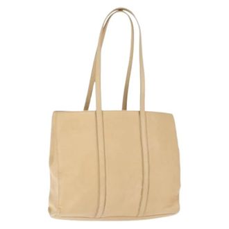Loewe Pre-owned leren tote bag - Dames - Vintage Shopper - Beige - ONE Size - Leer - Vintage
