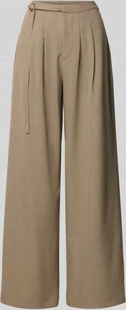 Vero Moda Wide Fit Hose mit G&uuml;rtel Modell CASO in Taupe, Gr&ouml;&szlig;e 34