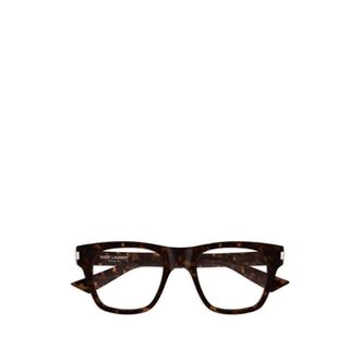 Saint Laurent Square-frame Glasses - male - Saint Laurent - Glasses - Brown - 52 MM - Accessories