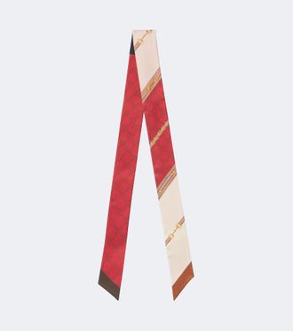 Gucci GG Horsebit silk twill scarf