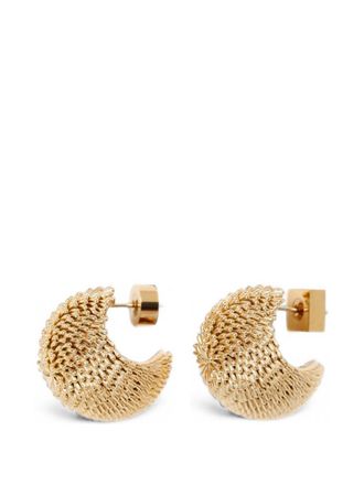 Jacquemus Crescent-Shaped Textured Earrings With Polished Finish