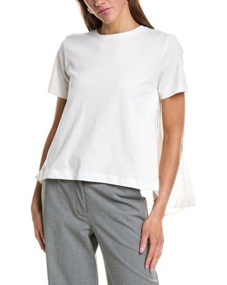 Kenneth Cole High-Low Pleated Back T-Shirt