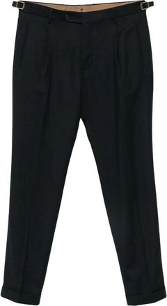 Berwich Retrolong Broek - Heren - Nette broeken - Blauw - S - Leer - Broeken
