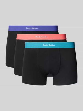Paul Smith Trunks mit elastischem Logo-Bund im 3er-Pack in Black, Gr&ouml;&szlig;e S