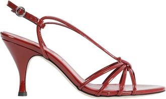 Aeyde Solange Sandalen van lakleer - Dames - Sandalen met hakken - Rood - 37 EU - Leer - Schoenen
