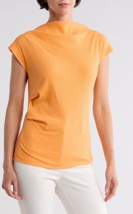 Renee C Rib Asymmetric Top in Orange at Nordstrom Rack, Size X-Small